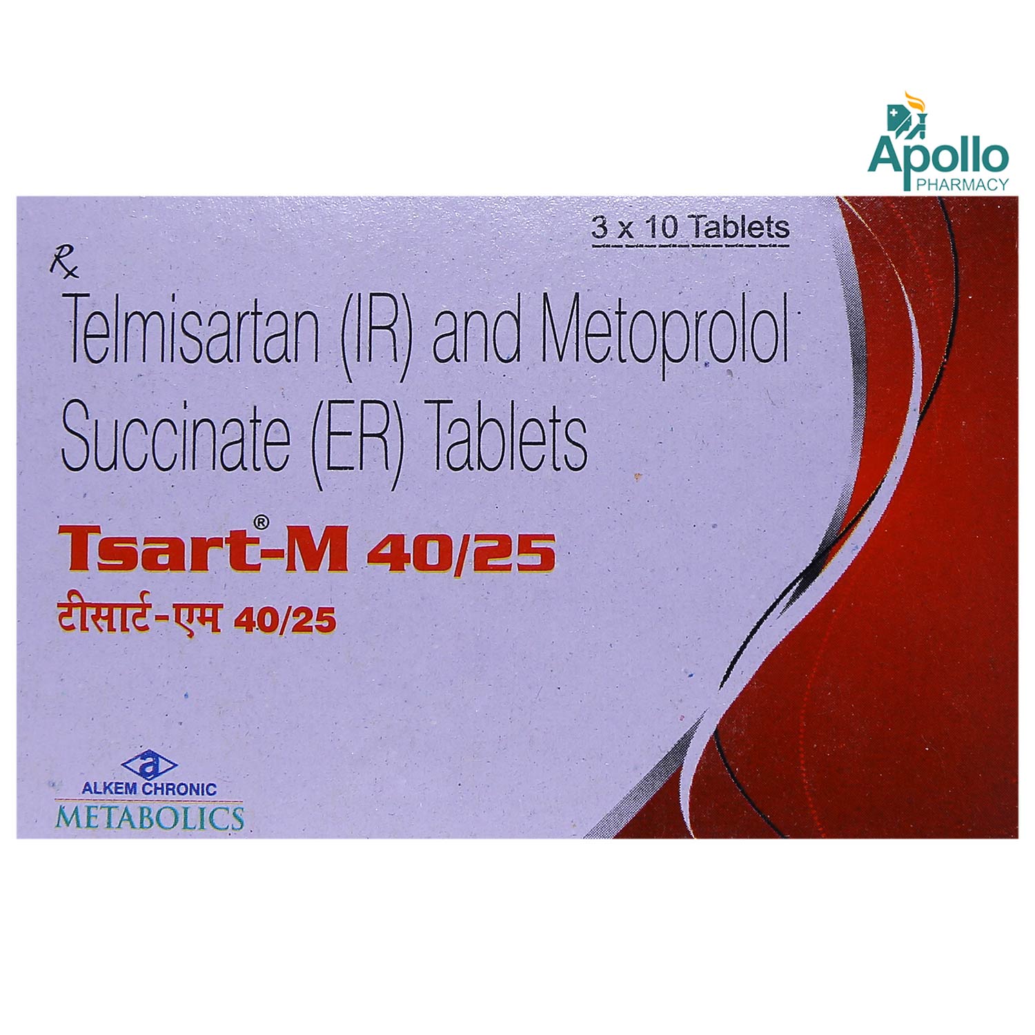TSART M 40/25MG TABLET, Pack of 10 TSART M 40/25MG TABLET, Pack of 10