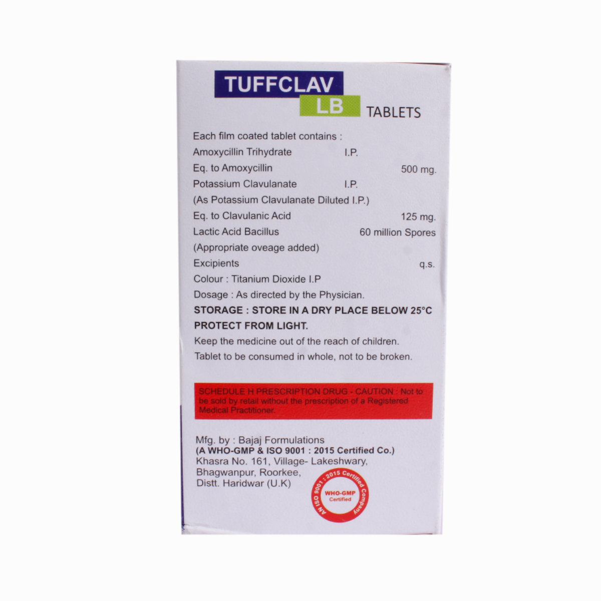 Tuffclav LB Tablet 10's, Pack of 10 TABLETS Tuffclav LB Tablet 10's, Pack of 10 TABLETS