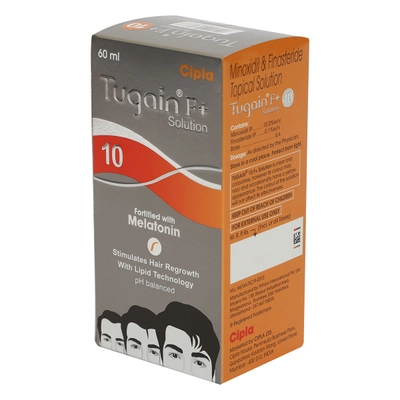 Tugain F+ 10 Solution 60 ml, Pack of 1 Solution