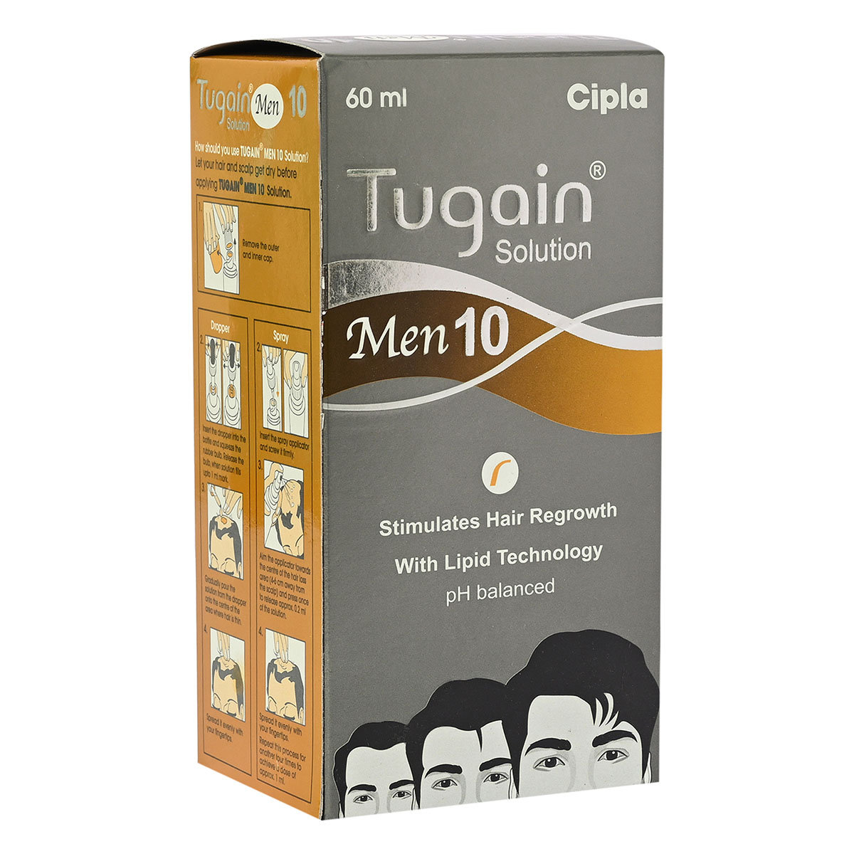 Tugain Men 10% Solution 60 ml, Pack of 1 Solution Tugain Men 10% Solution 60 ml, Pack of 1 Solution