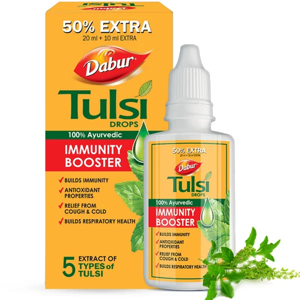 Dabur Tulsi Immunity Booster Drops, 30 ml, Pack of 1