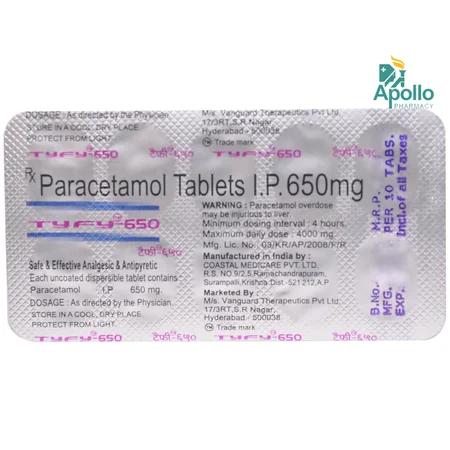 Tyfy 650 mg Tablet 10's