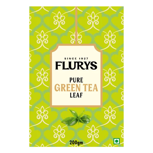 Flurys Pure Green Tea Leaf, 200 gm, Pack of 1