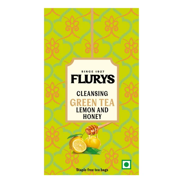 Flurys Cleansing Green Tea Lemon &amp; Honey Bags, 25 Count, Pack of 1