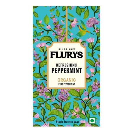 Flurys Refreshing Organic Peppermint Tea Bags, 20 Count