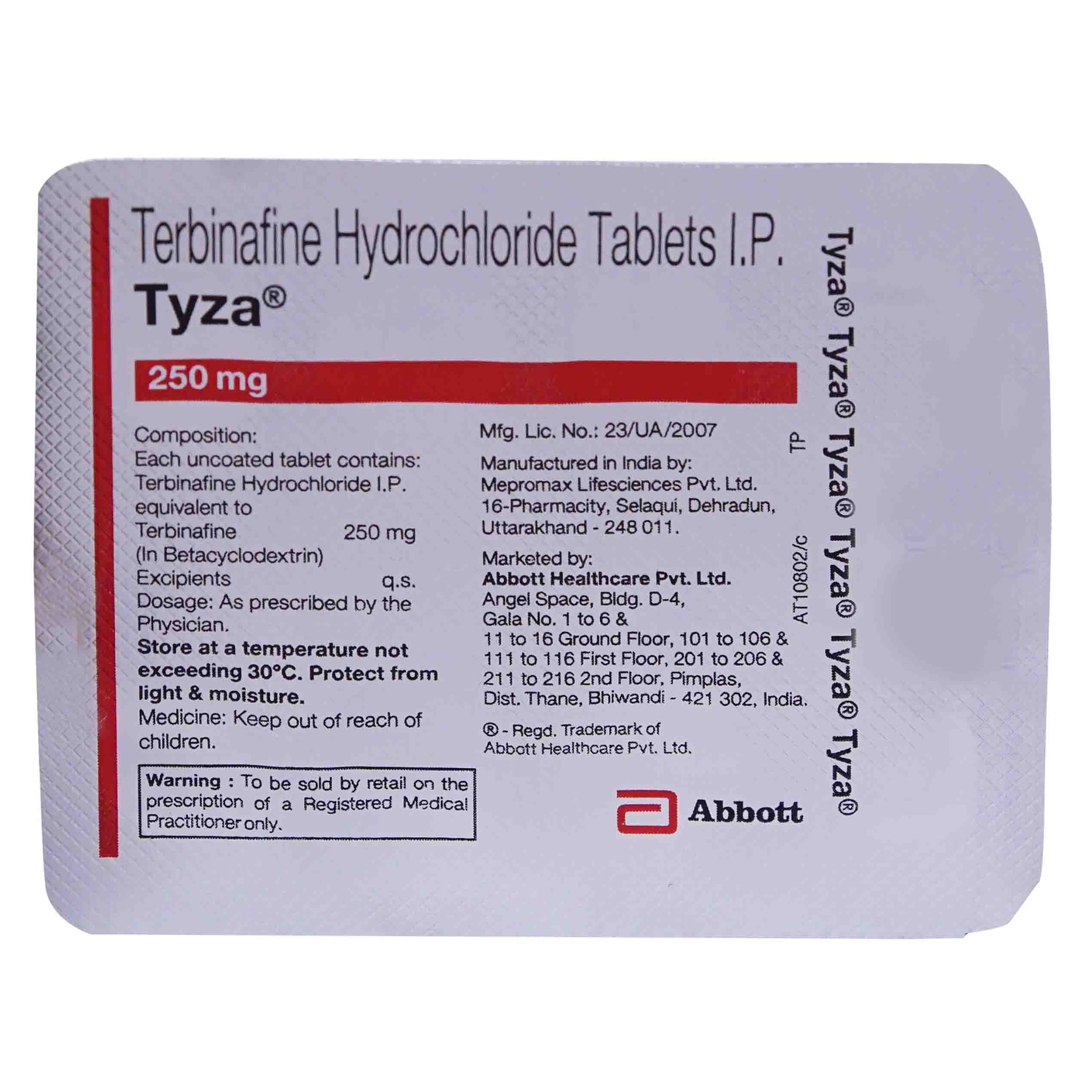 Tyza Tablet 7's, Pack of 7 TABLETS Tyza Tablet 7's, Pack of 7 TABLETS