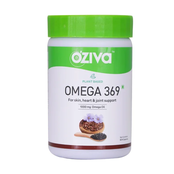 Oziva Plant Based 1000 mg Omega 369, 60 Capsules