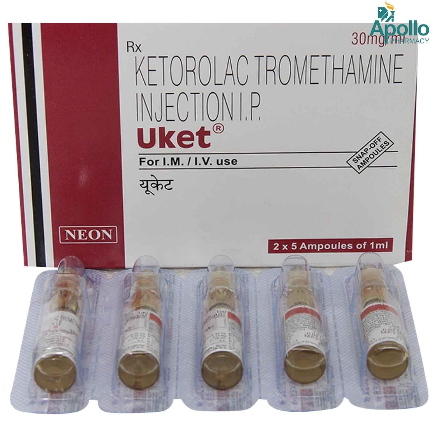 UKET 30MG INJECTION 1ML, Pack of 1 Injection UKET 30MG INJECTION 1ML, Pack of 1 Injection