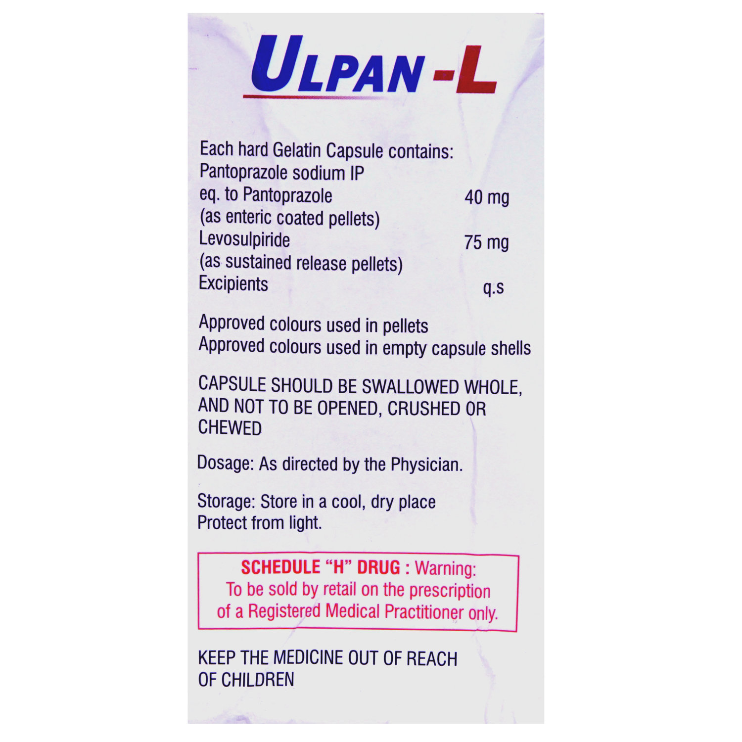 Ulpan L Capsule 10's, Pack of 10 CAPSULES Ulpan L Capsule 10's, Pack of 10 CAPSULES