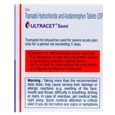 Ultracet Semi Tablet 15's, Pack of 15 TABLETS