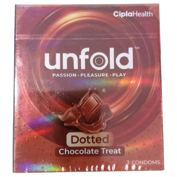Unfold Dotted Chocolate Treat Condoms, 3 Count