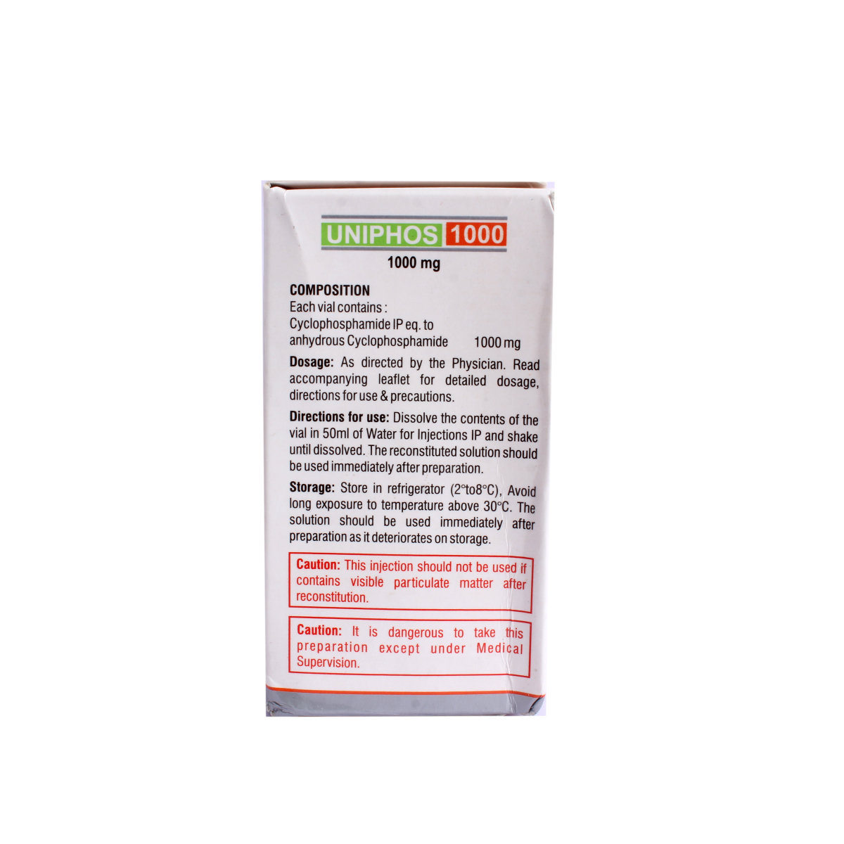 Uniphos 1000 Injection 1's, Pack of 1 INJECTION Uniphos 1000 Injection 1's, Pack of 1 INJECTION