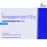 Uniprogestin 500 mg Injection 2 ml, Pack of 1 Injection