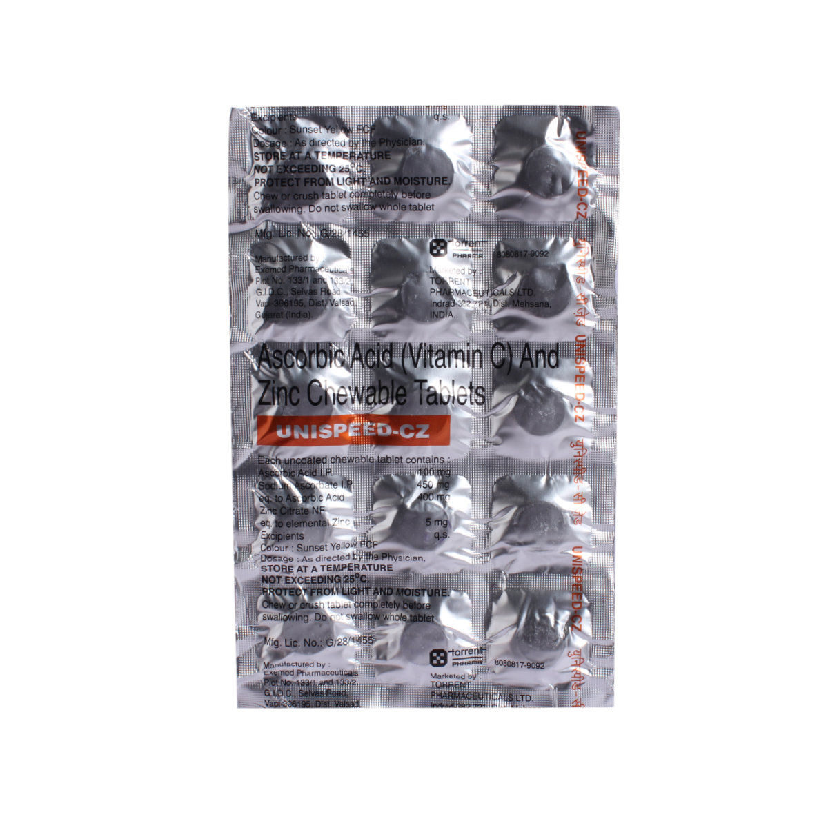 Unispeed-CZ Chewable Tablet 15's, Pack of 15 TabletS Unispeed-CZ Chewable Tablet 15's, Pack of 15 TabletS