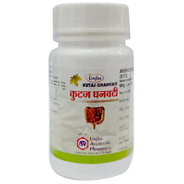 Unjha Kutaj Ghanvati, 100 Tablets