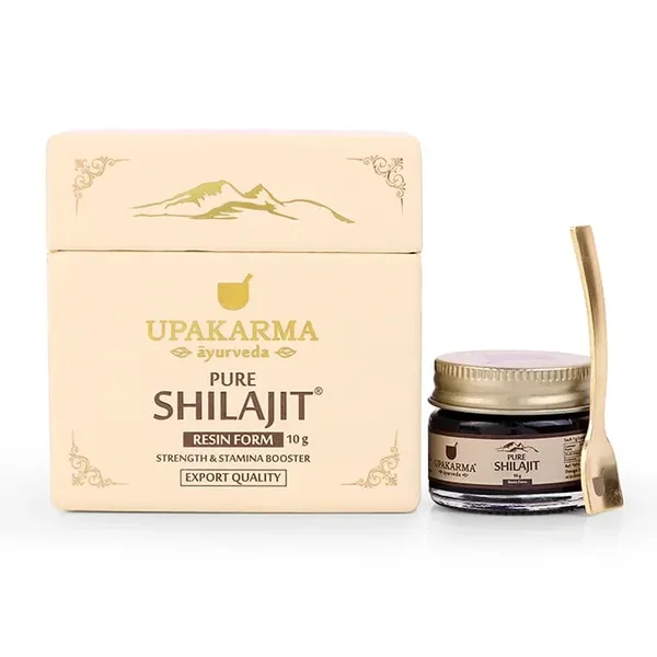 Upakarma Ayurveda Pure Shilajit Resin Form, 10 gm, Pack of 1