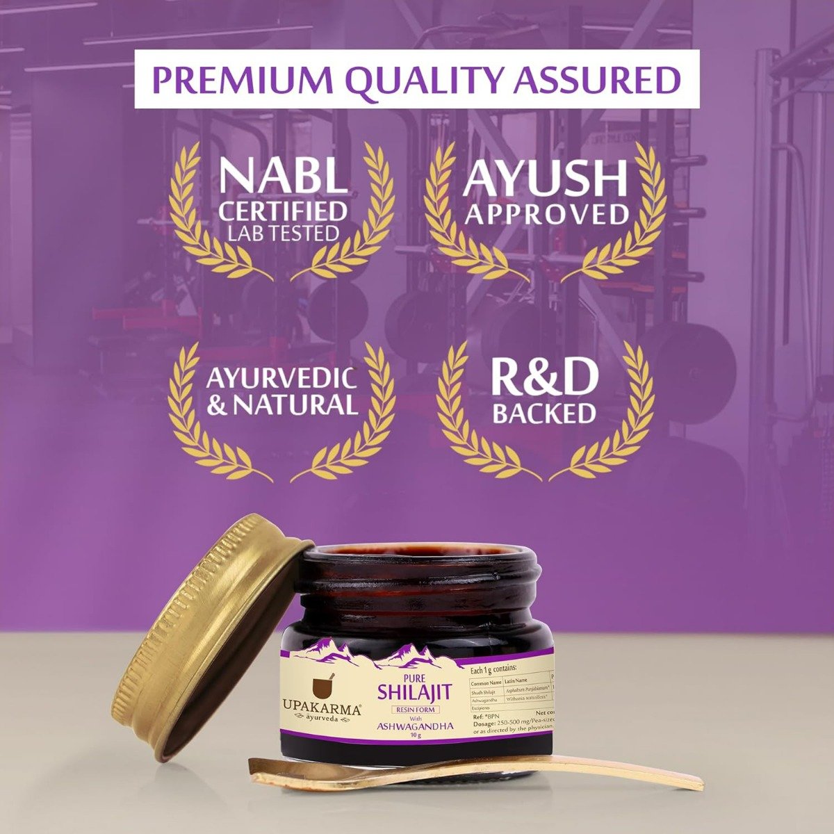 Upakarma Ayurveda Pure Shilajit Resin Form with Ashwagandha, 10 gm, Pack of 1 Upakarma Ayurveda Pure Shilajit Resin Form with Ashwagandha, 10 gm, Pack of 1