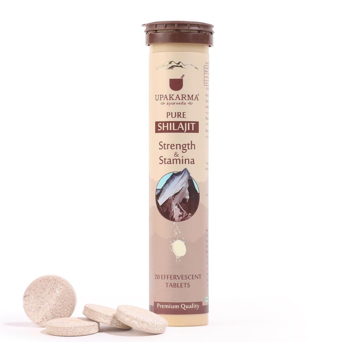 Upakarma Ayurveda Pure Shilajit, 20 Effervescent Tablets, Pack of 1 Upakarma Ayurveda Pure Shilajit, 20 Effervescent Tablets, Pack of 1