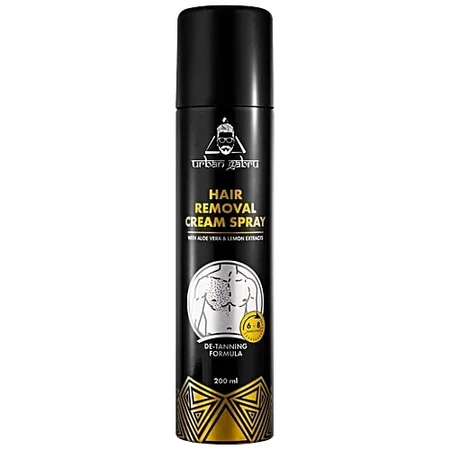Urbangabru Hair Removal Ceam Spray with Aloevera & Lemon for Men, 200 ml