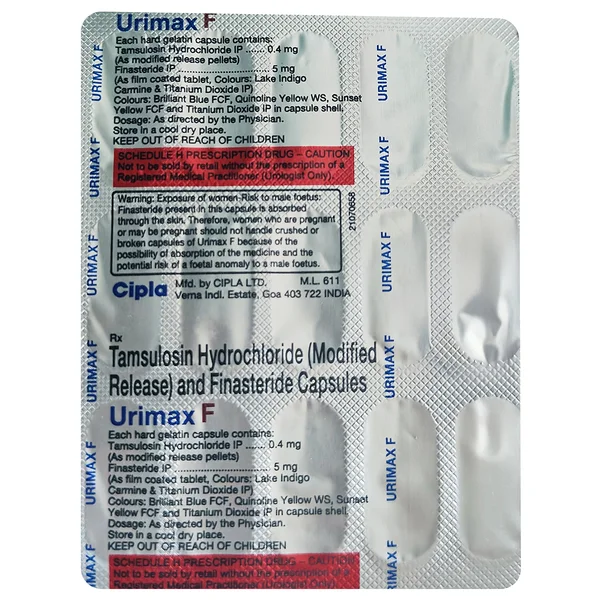 Urimax F Capsule 15's, Pack of 15