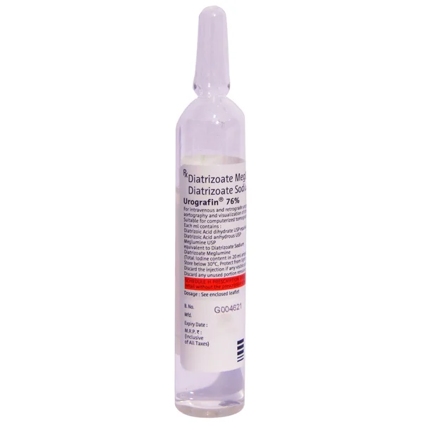 UROGRAFIN AMPULE 76% INJECTION 20ML, Pack of 1 INJECTION