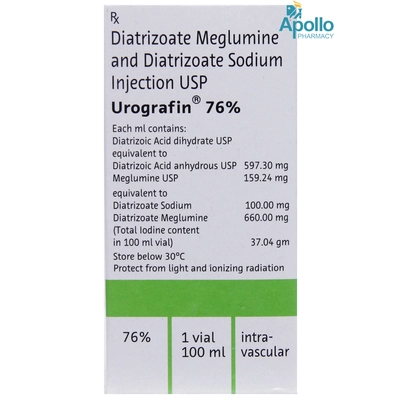 Urografin 76% Infusion 100 ml, Pack of 1 Injection