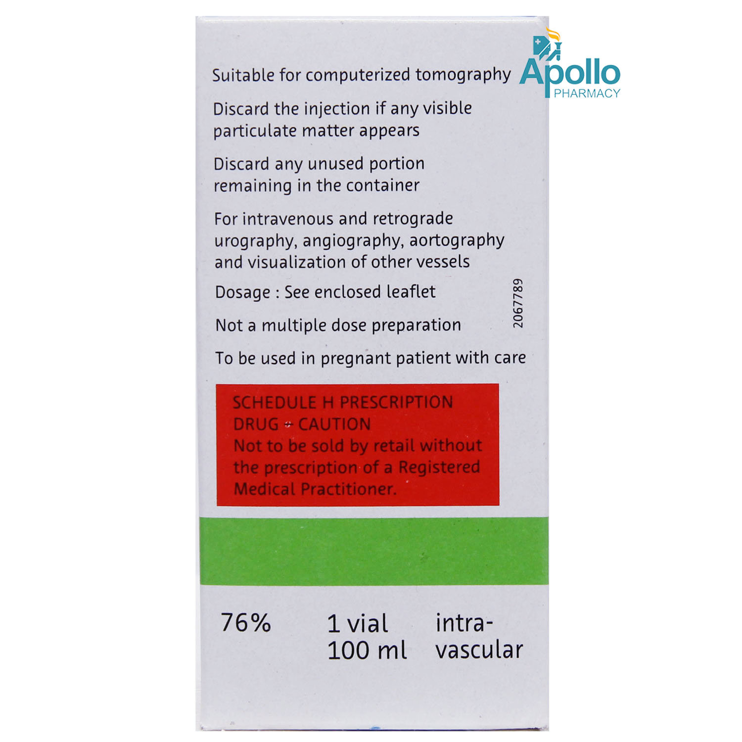 Urografin 76% Infusion 100 ml, Pack of 1 Injection Urografin 76% Infusion 100 ml, Pack of 1 Injection