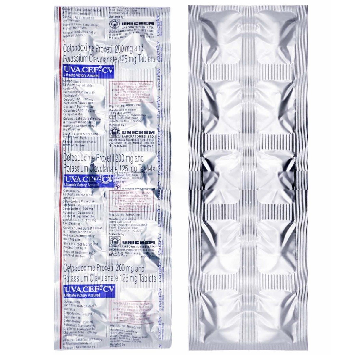 UVA Cef CV Tablet 10's, Pack of 10 TABLETS UVA Cef CV Tablet 10's, Pack of 10 TABLETS