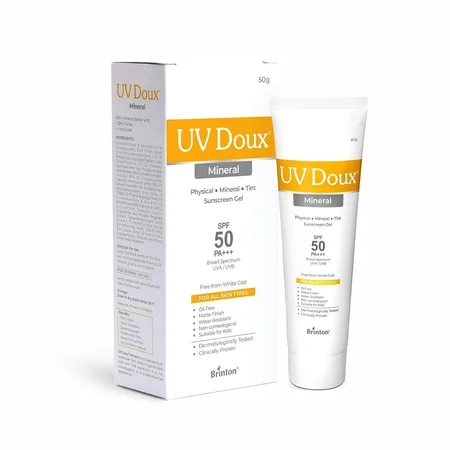 Brinton UV Doux Mineral SPF 50 PA+++ Sunscreen Gel 50 gm
