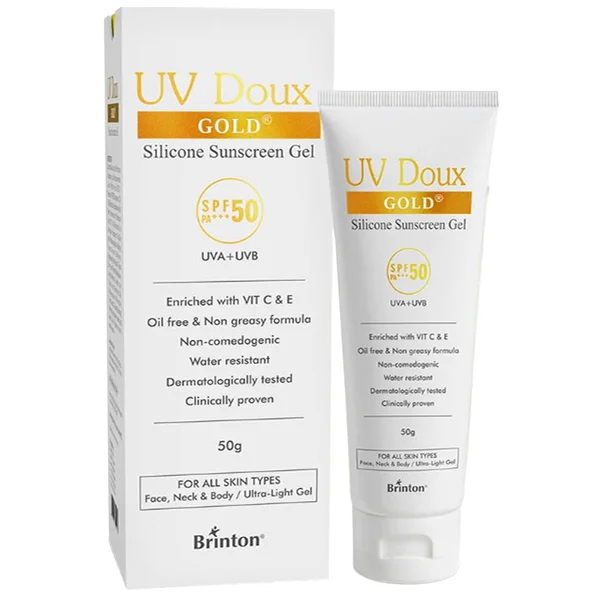 UV Doux Gold Spf 50 Pa+++ Sunscreen Gel 100 gm