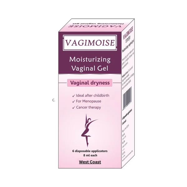 West-Coast Vagimoise Moisturizing Vaginal Gel, 6 Applicators (8ml Each) | Hormone-Free &amp; pH Balanced, Pack of 1