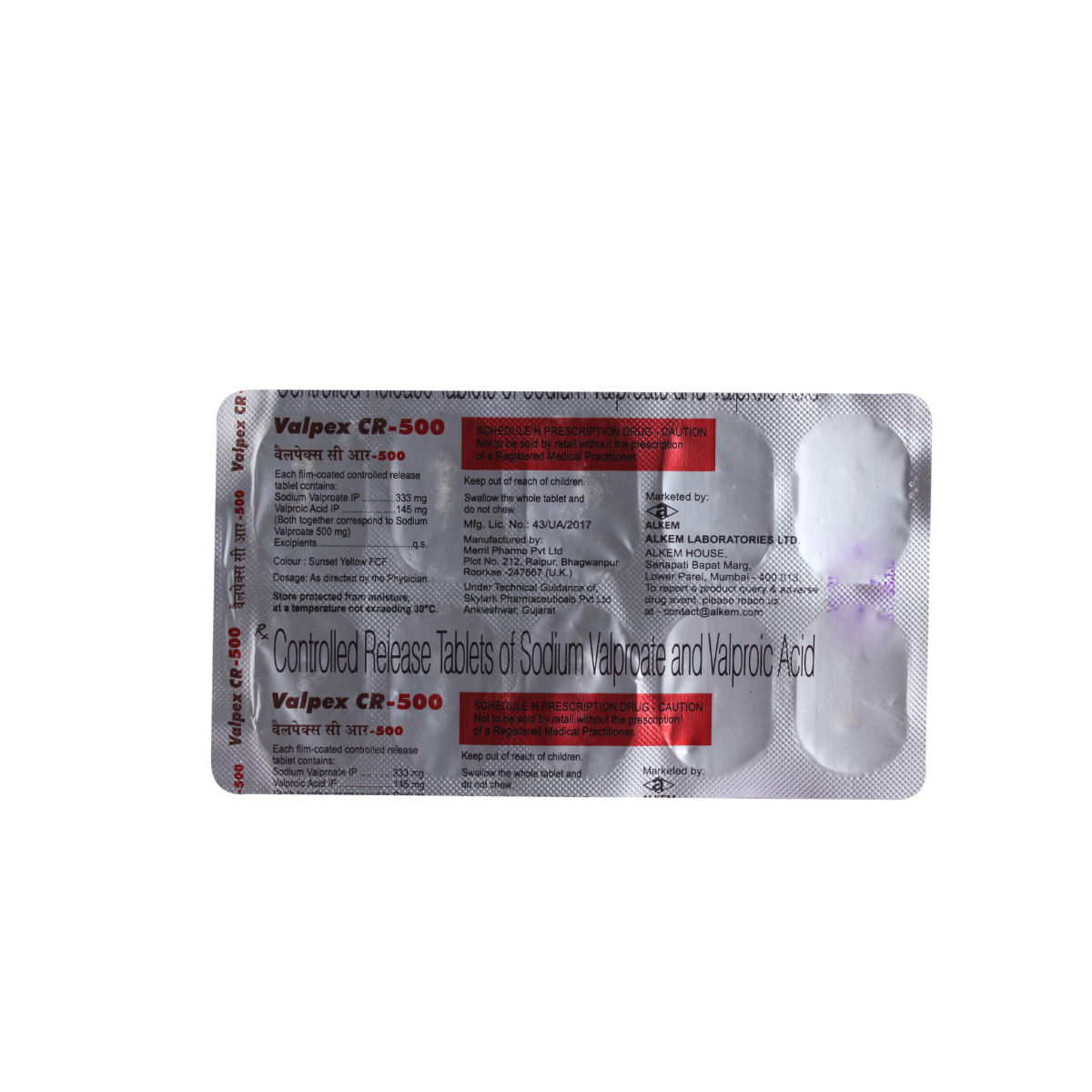 VALPEX CR 500MG TABLET Price, Uses, Side Effects, Composition - Apollo ...