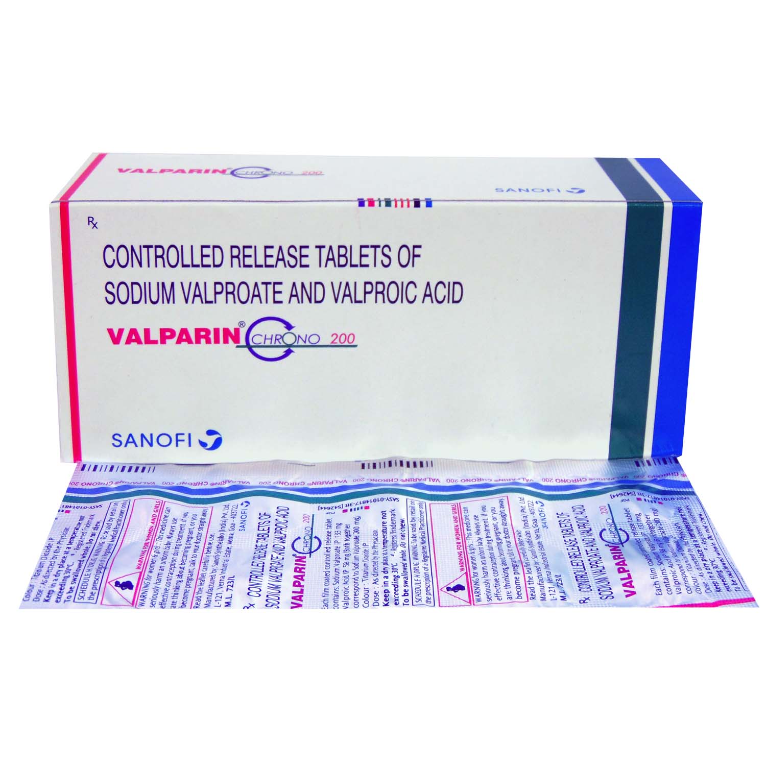 Valparin Chrono 200 Tablet 10's, Pack of 10 TABLET CRS Valparin Chrono 200 Tablet 10's, Pack of 10 TABLET CRS