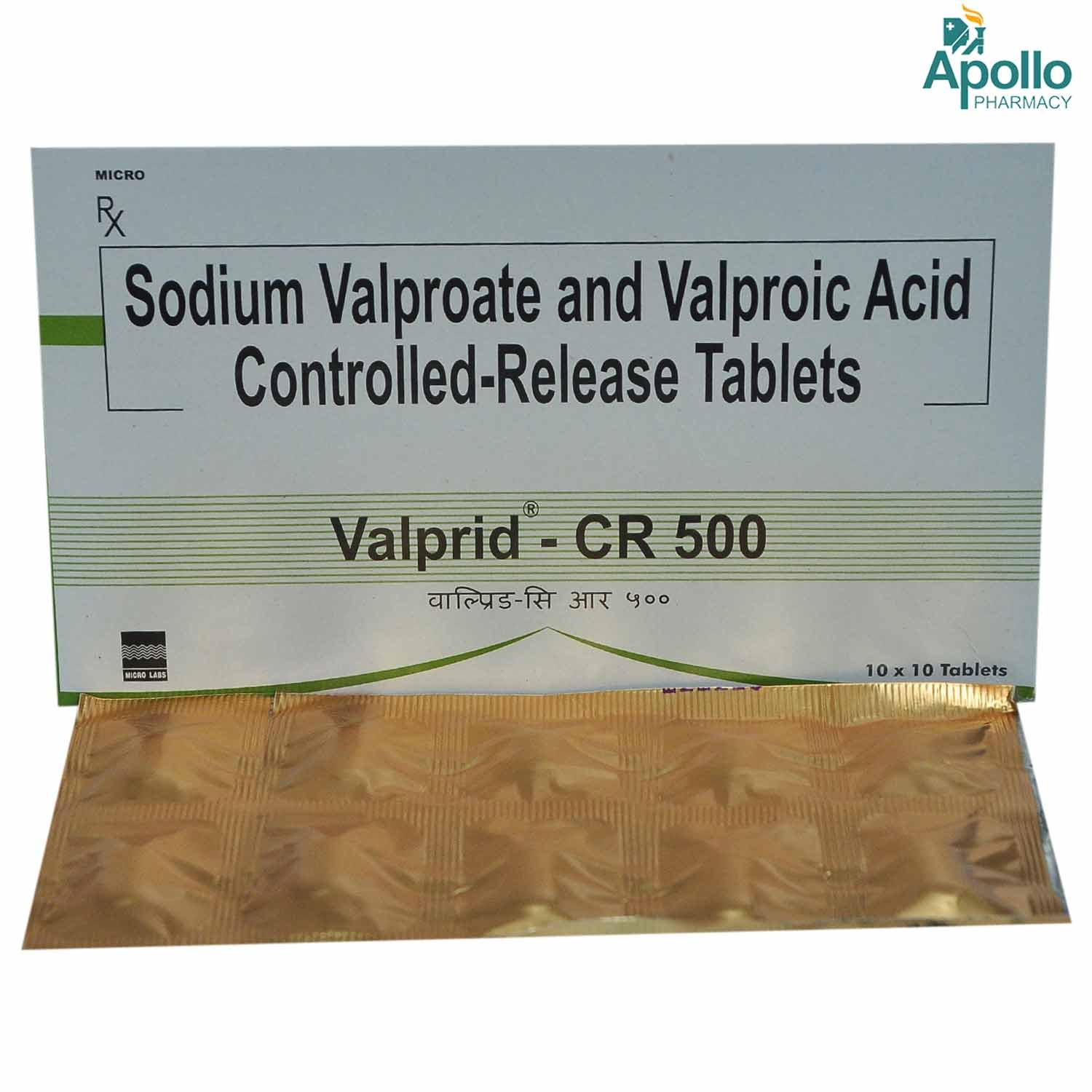 Valprid CR 500 Tablet 10's, Pack of 10 TABLET CRS Valprid CR 500 Tablet 10's, Pack of 10 TABLET CRS