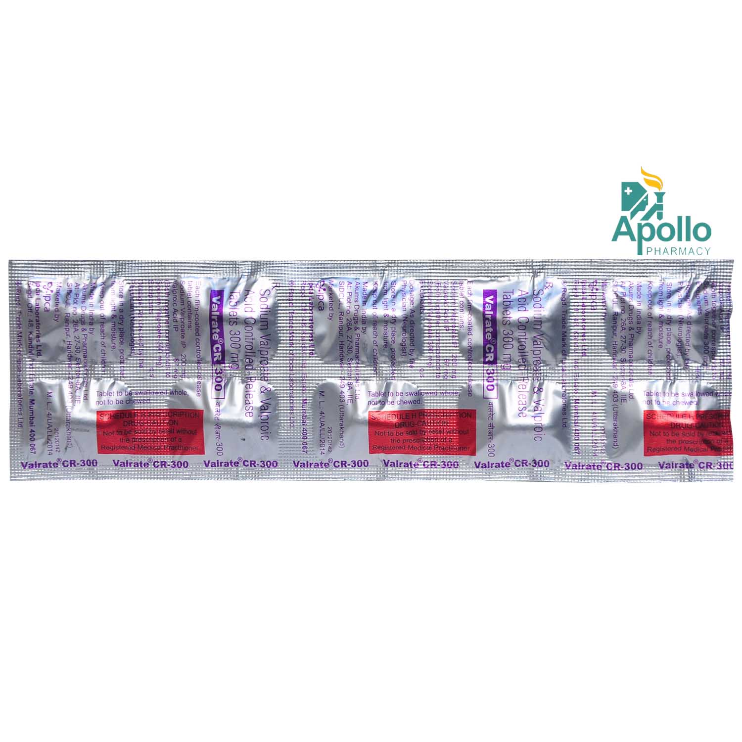 Valrate CR 300 Tablet 10's, Pack of 10 TABLETS Valrate CR 300 Tablet 10's, Pack of 10 TABLETS
