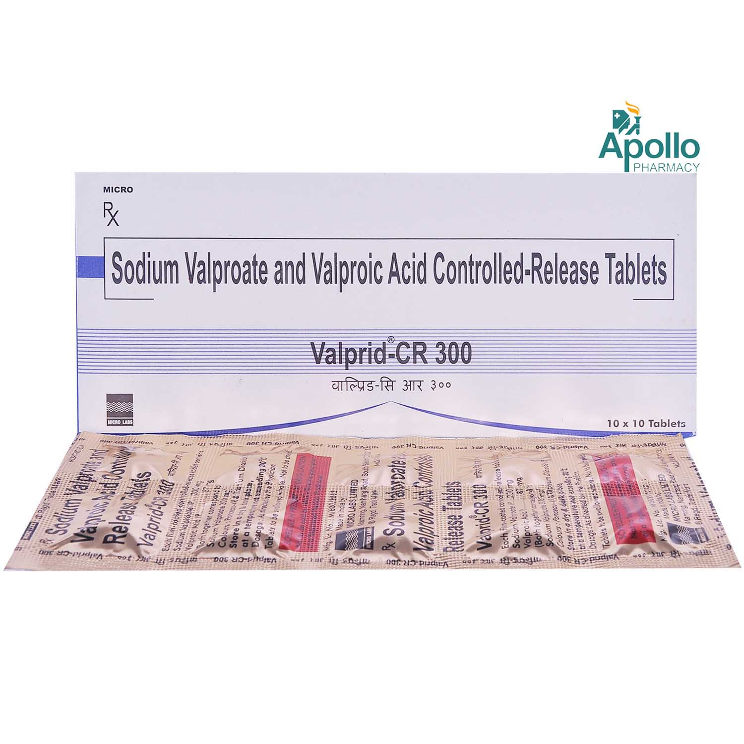 Valprid-CR 300 Tablet 10's, Pack of 10 TABLETS Valprid-CR 300 Tablet 10's, Pack of 10 TABLETS