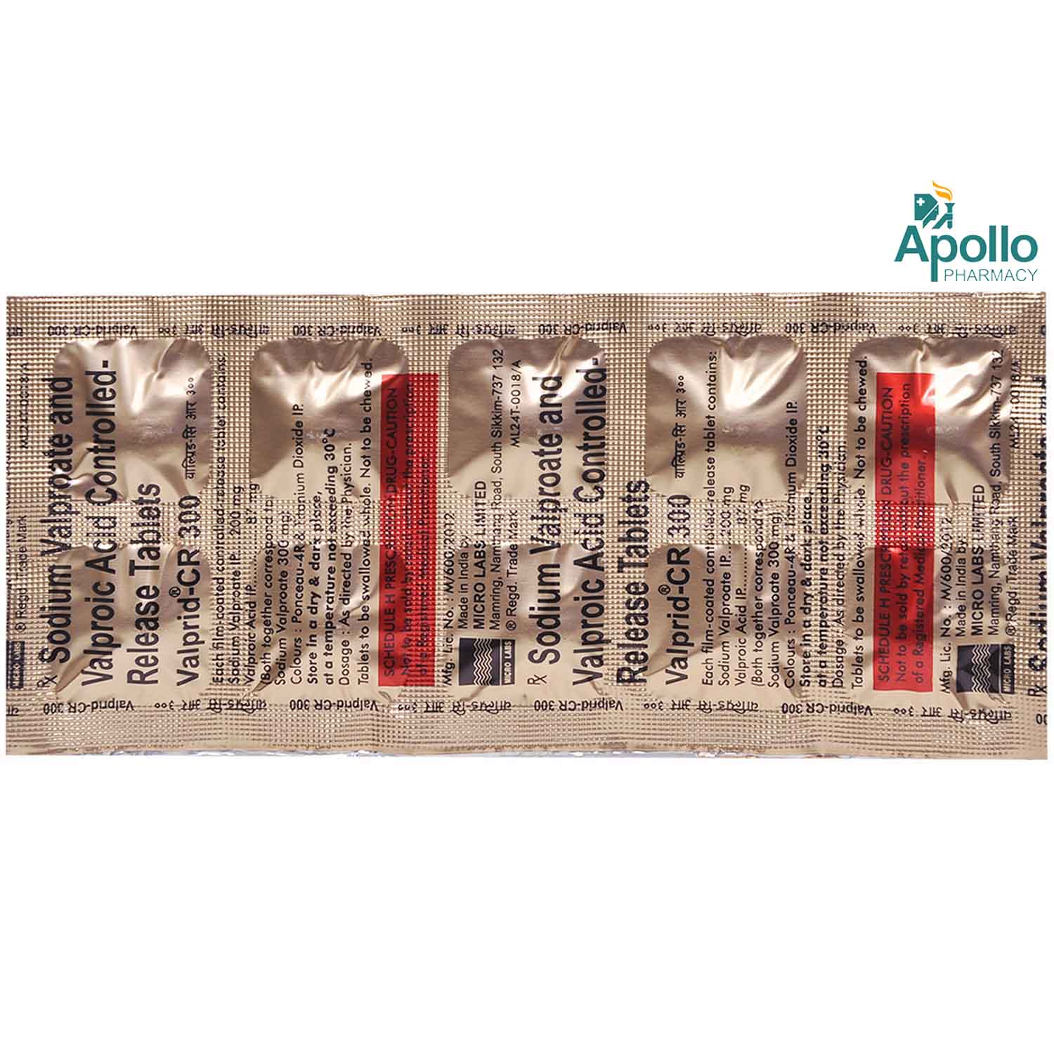 Valprid-CR 300 Tablet 10's, Pack of 10 TABLETS Valprid-CR 300 Tablet 10's, Pack of 10 TABLETS