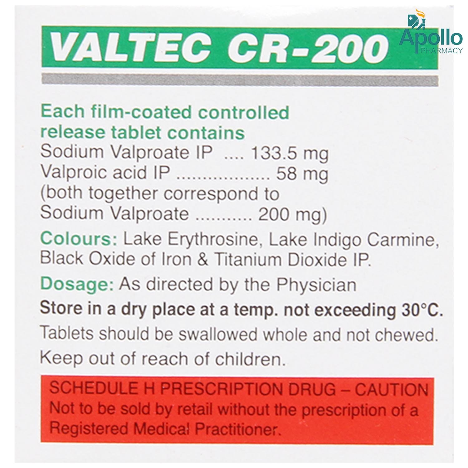 Valtec CR-200 Tablet 10's, Pack of 10 TABLETS Valtec CR-200 Tablet 10's, Pack of 10 TABLETS