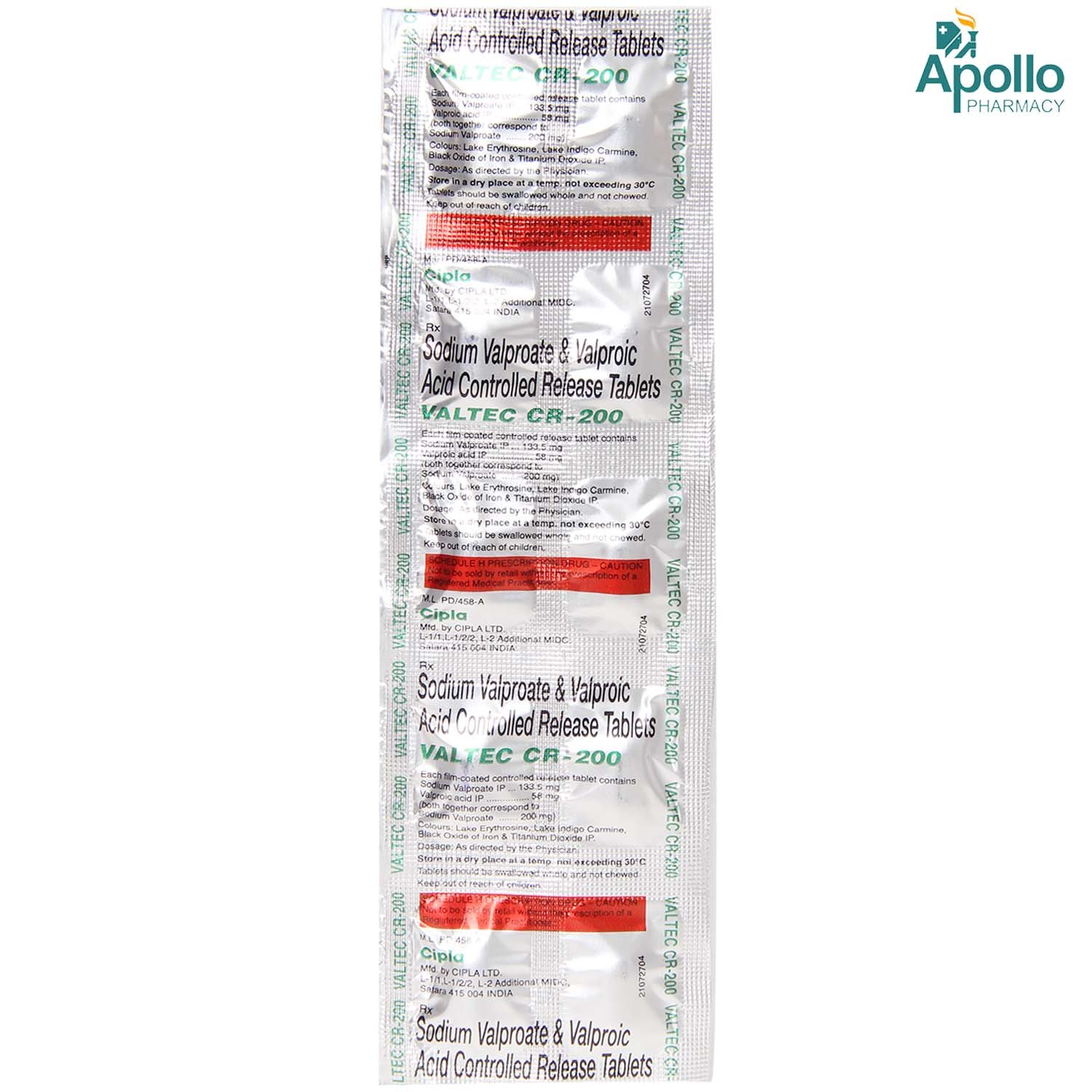 Valtec CR-200 Tablet 10's, Pack of 10 TABLETS Valtec CR-200 Tablet 10's, Pack of 10 TABLETS