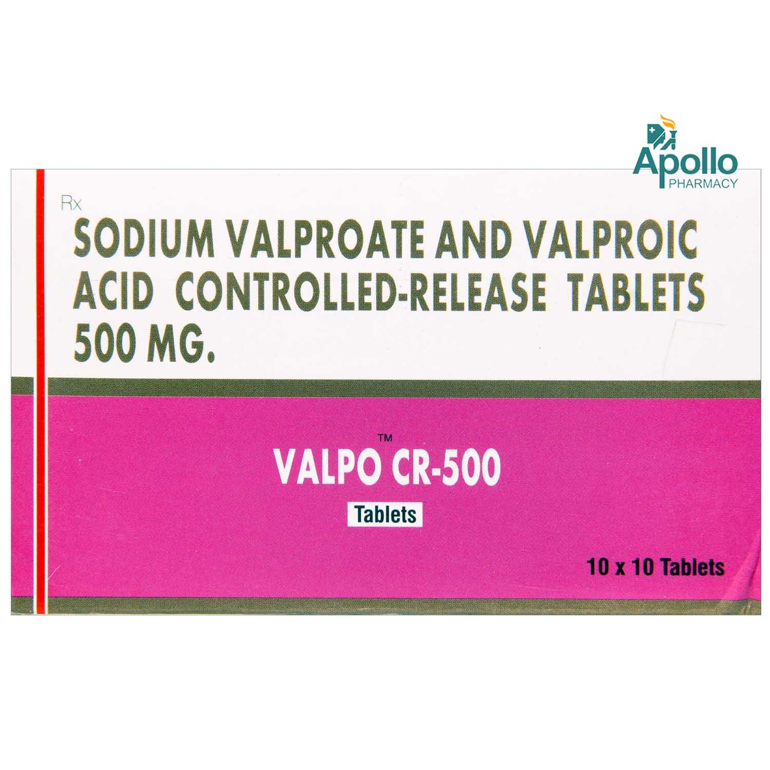 VALPO CR 500MG TABLET, Pack of 10 TABLETS VALPO CR 500MG TABLET, Pack of 10 TABLETS
