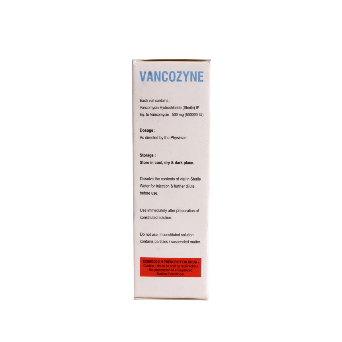 Vancozyne 500mg Injection, Pack of 1 Injection Vancozyne 500mg Injection, Pack of 1 Injection
