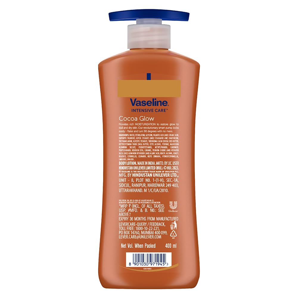 Vaseline Intensive Care Cocoa Glow Body Lotion, 400 ml Price, Uses