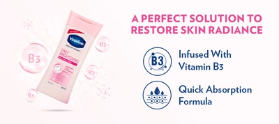 Vaseline Healthy Bright Daily Brightening Body Lotion 200 ml | With Vitamin B3 &amp; Triple Sunscreens | Gives Radiant Looking Skin In 2 Weeks | Light &amp; Non Greasy Formula, Pack of 1