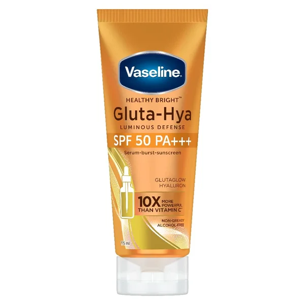 Vaseline Gluta-Hya SPF 50 PA+++ Sunscreen, 175 ml, Pack of 1