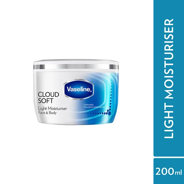 Vaseline Cloud Soft Light Moisturizer, 200 ml, Pack of 1