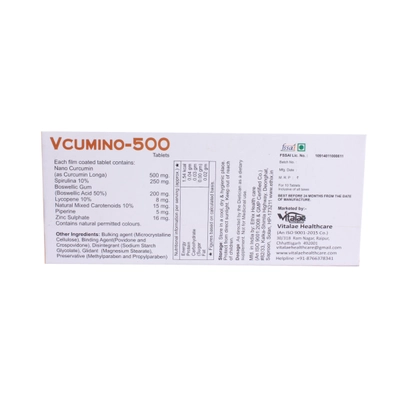 Vcumino 500 Tablet 10's, Pack of 10