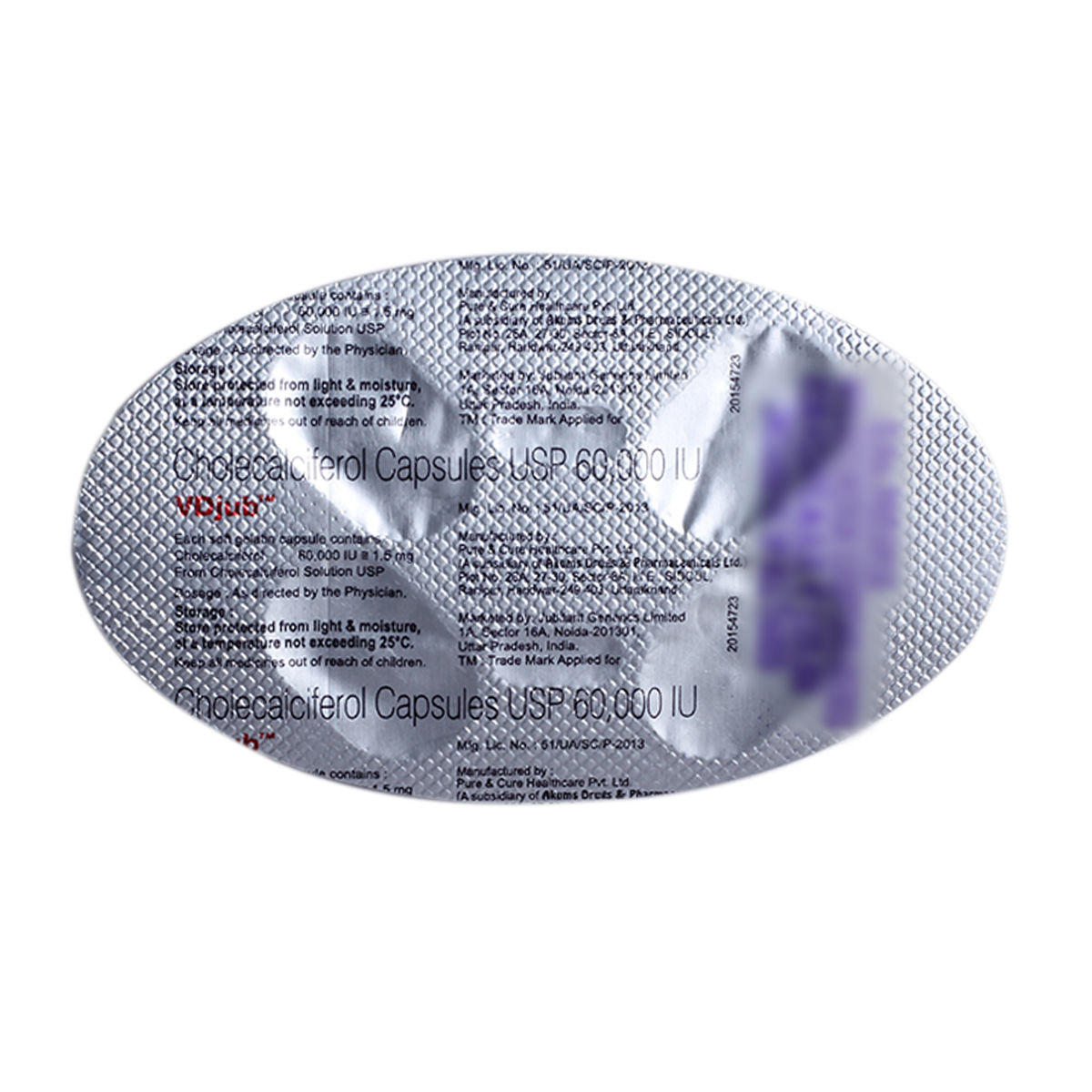 Vdjub 60000IU Capsule 4's, Pack of 4 Vdjub 60000IU Capsule 4's, Pack of 4