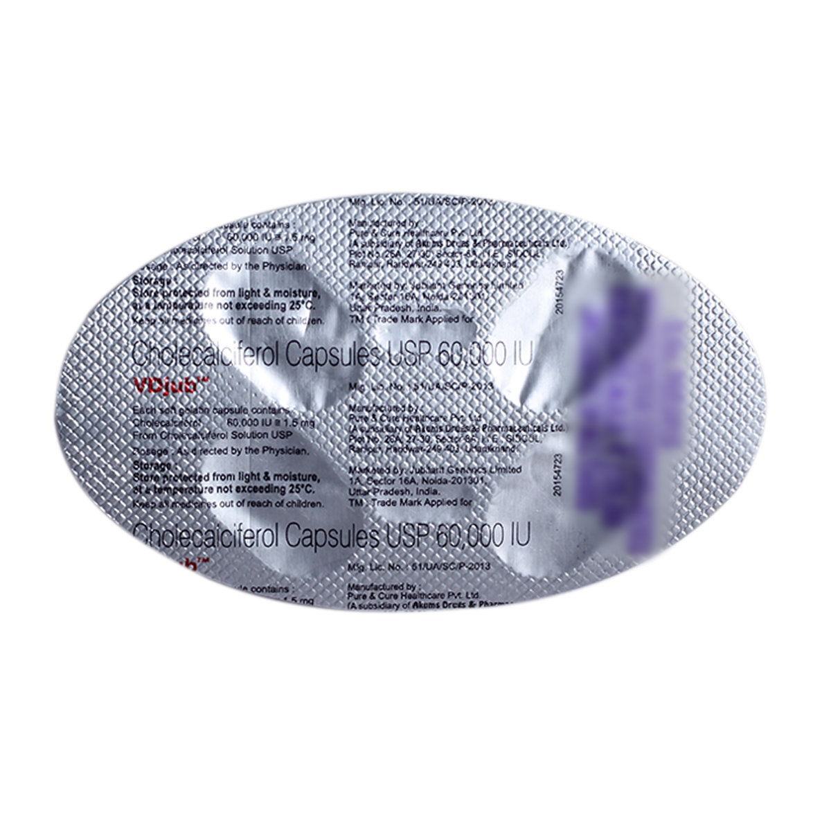 Vdjub 60000IU Capsule 4's, Pack of 4 Vdjub 60000IU Capsule 4's, Pack of 4