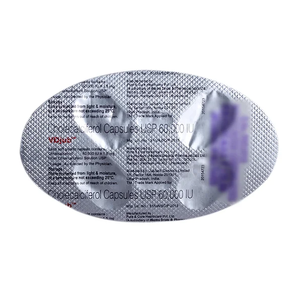 Vdjub 60000IU Capsule 4's, Pack of 4