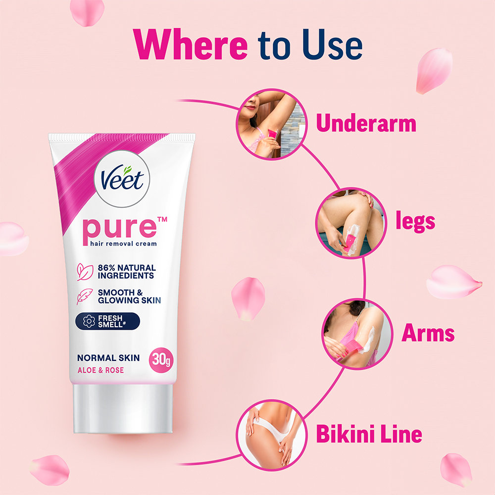 Veet Hair Removal Cream for Normal Skin, 30 gm, Pack of 1 Veet Hair Removal Cream for Normal Skin, 30 gm, Pack of 1